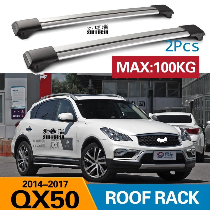 2Pcs Roof bars For infinitit QX50 2014- 2017 2012Aluminum Alloy Side Bars Cross Rails Rack Luggage CUV SUV LED | Автомобили и