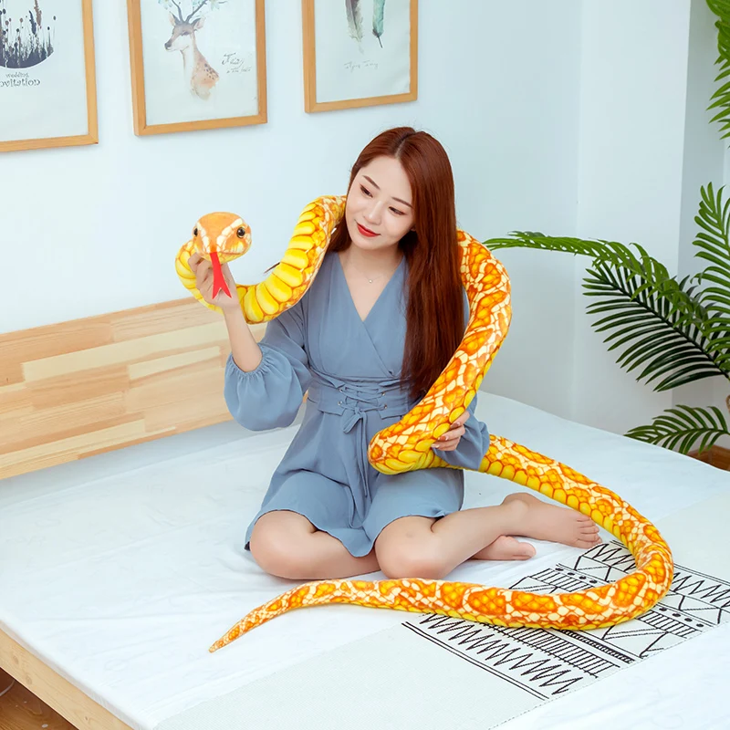 

300cm Real Life Snakes Plush Toy Giant Boa Cobra Long Stuffed Animals Snake Plushie Brinquedos Great Birthday Children Gift