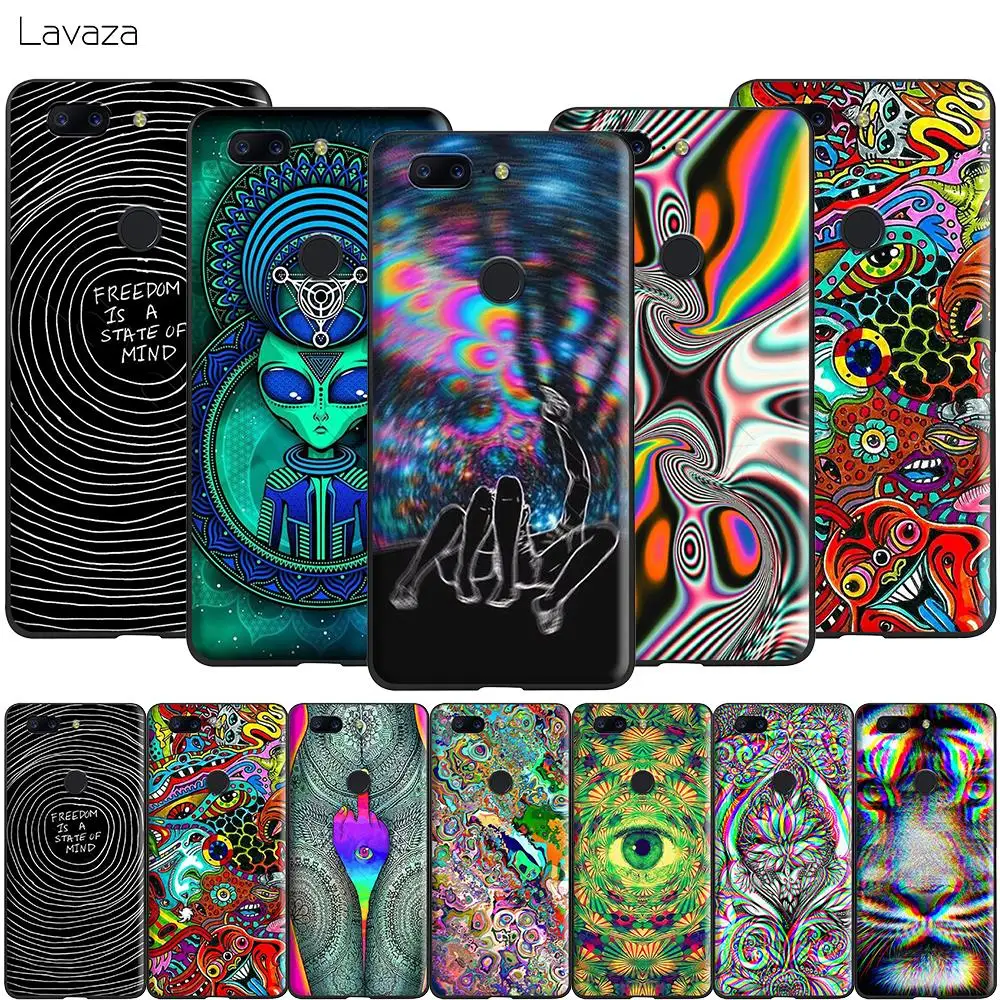 Lavaza психоделическая футболка Art силиконовый чехол для Oneplus 7 Pro 6 6t 5 5t|Бамперы| |