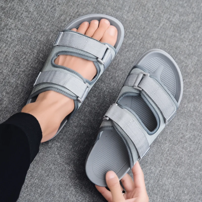 Мужские массажные Шлепанцы из ЭВА повседневные однотонные дышащие сандалии