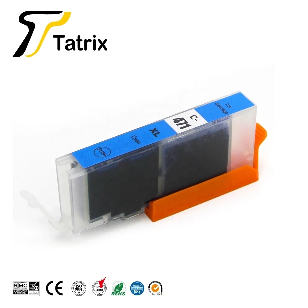 Tatrix для Canon 470 471 PGI470XL CLI 471XL PGI470 чернильный картридж PIXMA MG7740 TS8040/TS9040|Чернильные