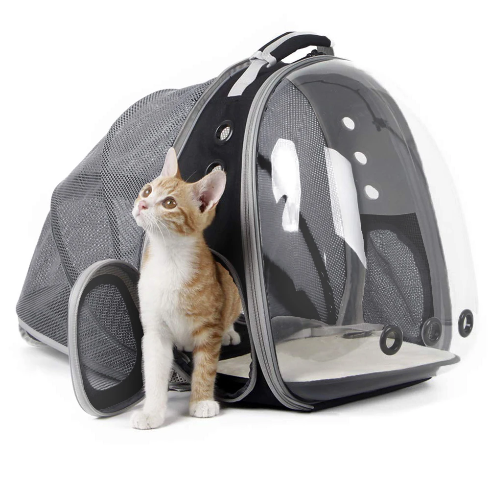 

Expandable Cat Carrier Backpack Portable Pet Puppy Traveling Outdoor Backpack Transporter Conveyor Cats Bag Pet Supplie