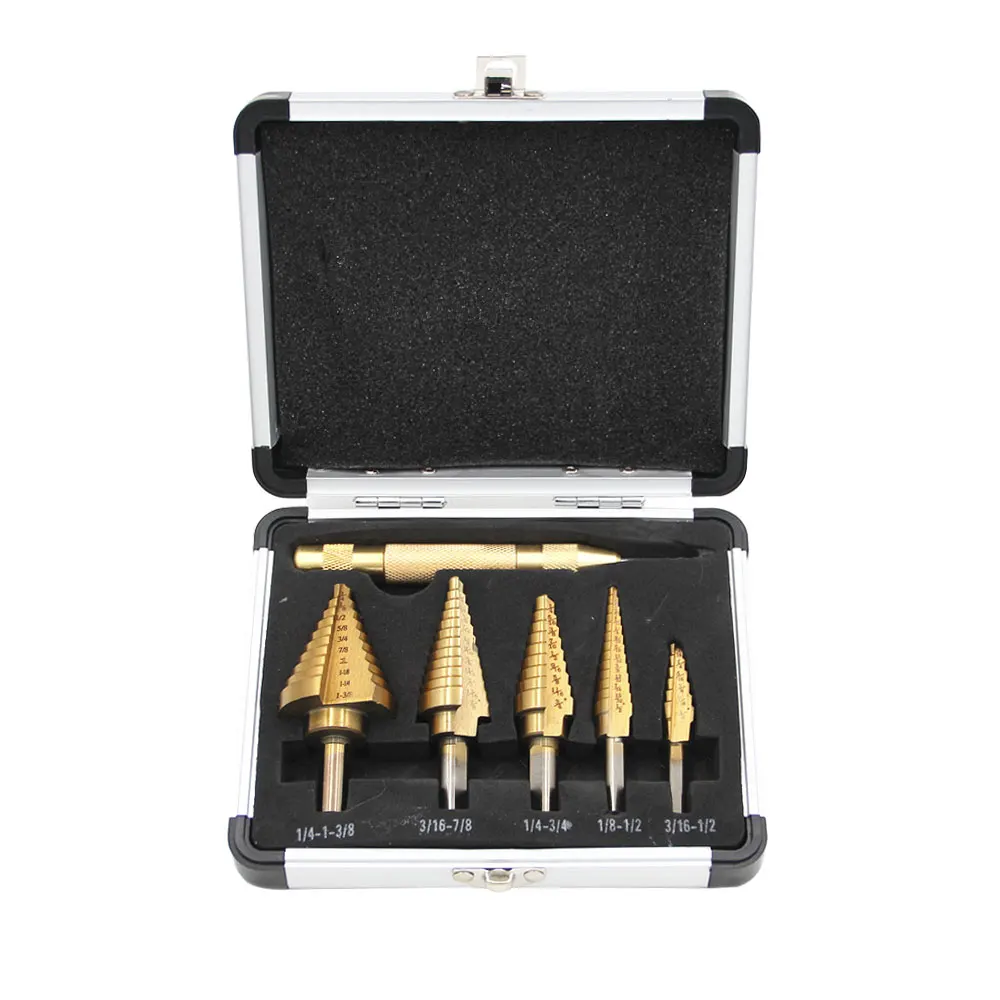 6 шт. HSS Титан Шаг сверло с Кернер дрель набор дыра резак инструментов|Сверла| |