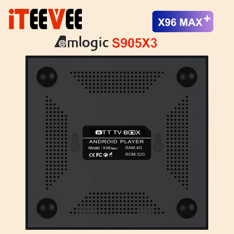 ТВ-приставка X96 MAX Plus Android 9.0 1 шт. 4 Гб ОЗУ Amlogice S905X3 2 ГБ 16 8K видеоплеер 4G и 5G Dual Wi-Fi Youtube