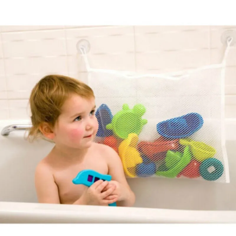Mesh Storage bag Child Bath Toy Net Suction Cup Baskets Folding Eco-Friendly High Quality Baby Bathroom Toy