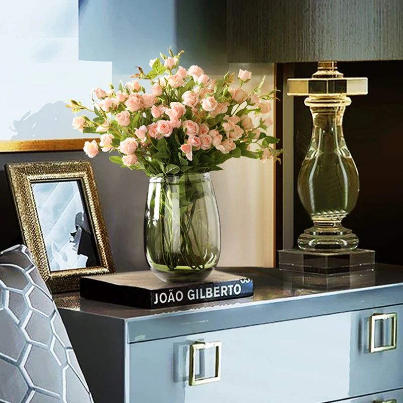 Современная простая зеленая стеклянная ваза для гостиной ТВ кабинета столешница