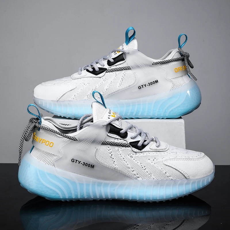 

OUKABONI New Men Shoes Autumn Breathable Trend Light Outdoor Lace-up Sports Shoes Comfortable Casual Shoes