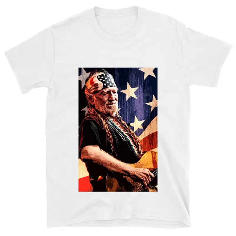 

willie tshirt flag graphic tees women 2021 fashion harajuku shirt streetwear print 90s casual cotton christmas shirts L