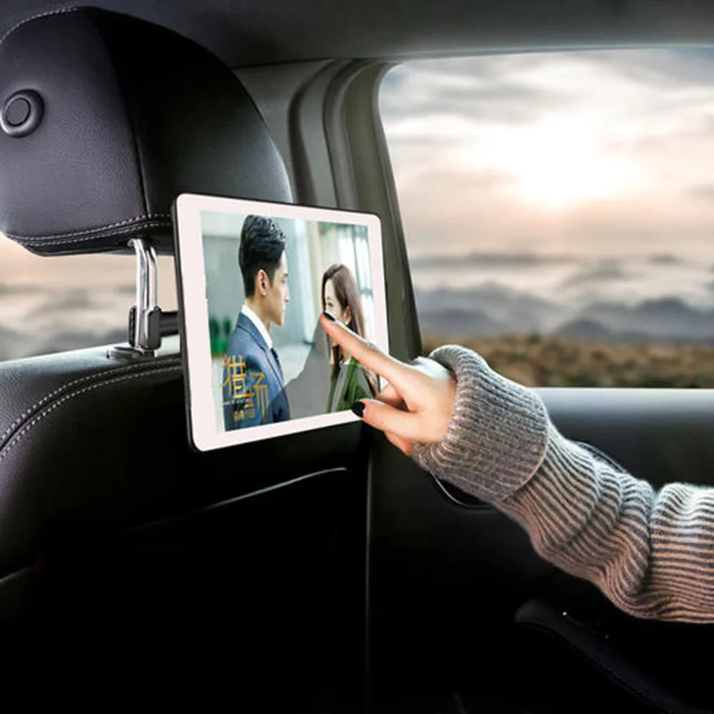 universal car mobile phones holder stand rear pillow 360 rotation car back seat headrest mount holder for ipad tablet pc auto free global shipping