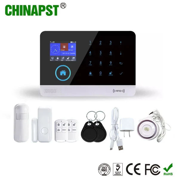 

China Factory Home Automation System Touch Screen 433Mhz 3G GSM Wifi Wireless Alarm Security System PST-WG103 3G