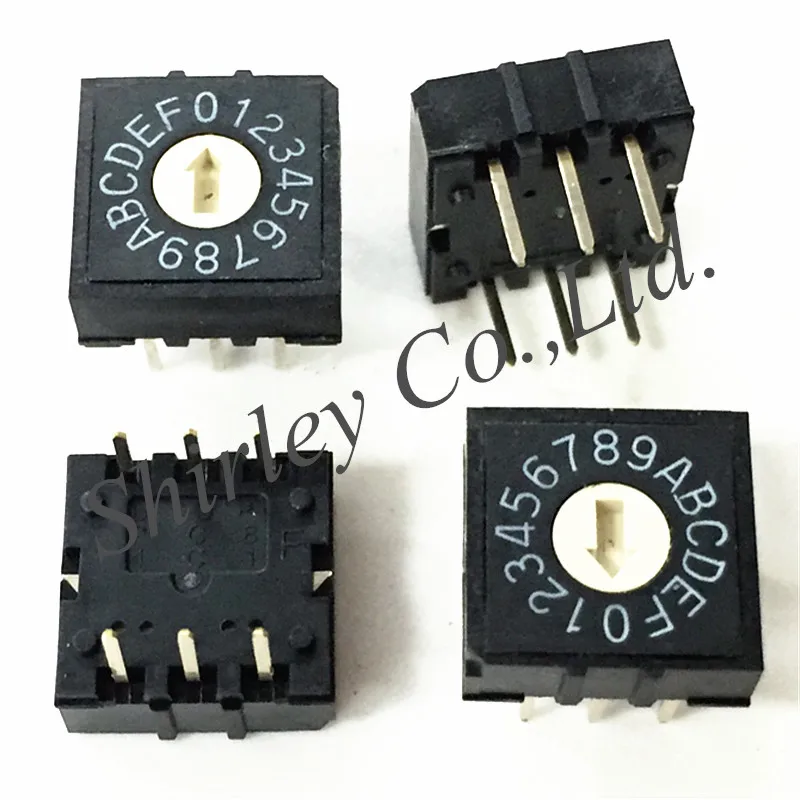 Новинка 100%, DIP RH3AF-16R-V-B, поворотный переключатель, 16 передач, позиционный циферблат, вращение, 0-F, кодовый переключатель 3:3