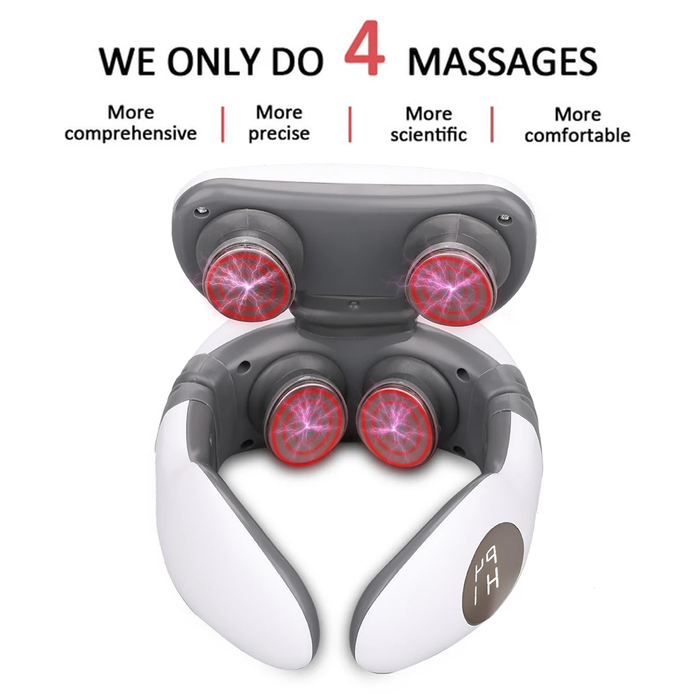 

2021 Neck Massager Neck And Back Massager Electric pulse Cervical Massage Relaxation 4D Magnetic Therapy Relax Health Tool