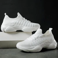 women platform sneakers breathable mesh lace up casual female shoes white yellow korean fashion summer 2021