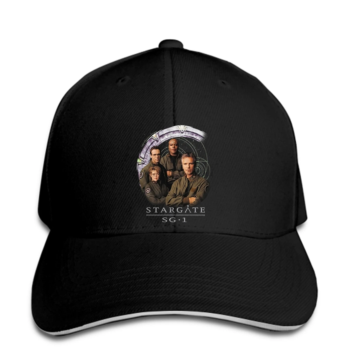 

Baseball cap Funny Men Print hatBaseball caps snapbacks Black Designs Stargate SG-1 Cast And Gate Men's Baseball caps