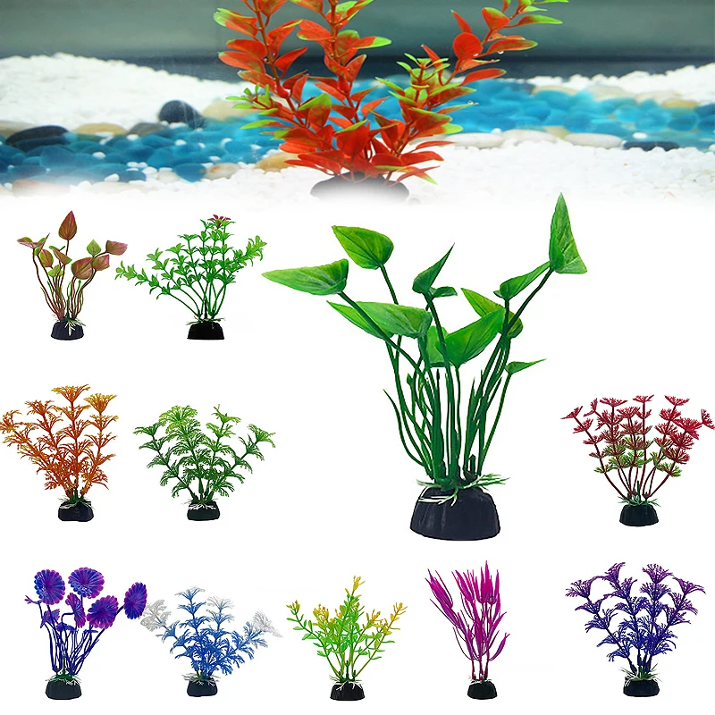 

1PC 10cm Aquatic Fish Tank Landscape Decor Artificial Plastic Water Grass Weed Plant Ornament Simulation Aquarium Accessories
