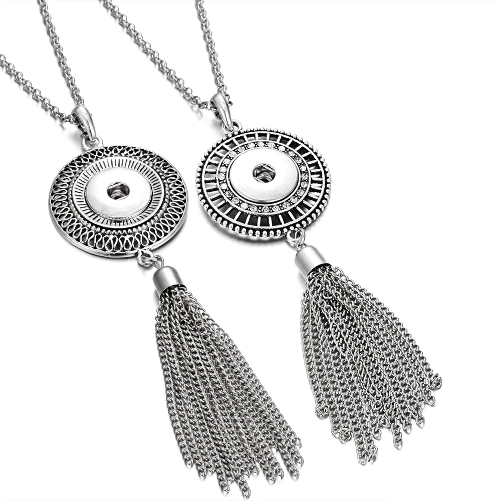 Новое ювелирное изделие с длинной кисточкой ожерелье кнопкой винтажное