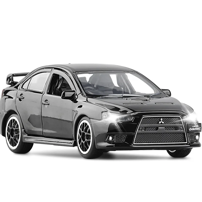 

1:32 Lancer Evolution EVO 10 Generations Alloy Die Cast Model Toy Car Sound Light Miniature Collection Toys Vehicle For Gifts