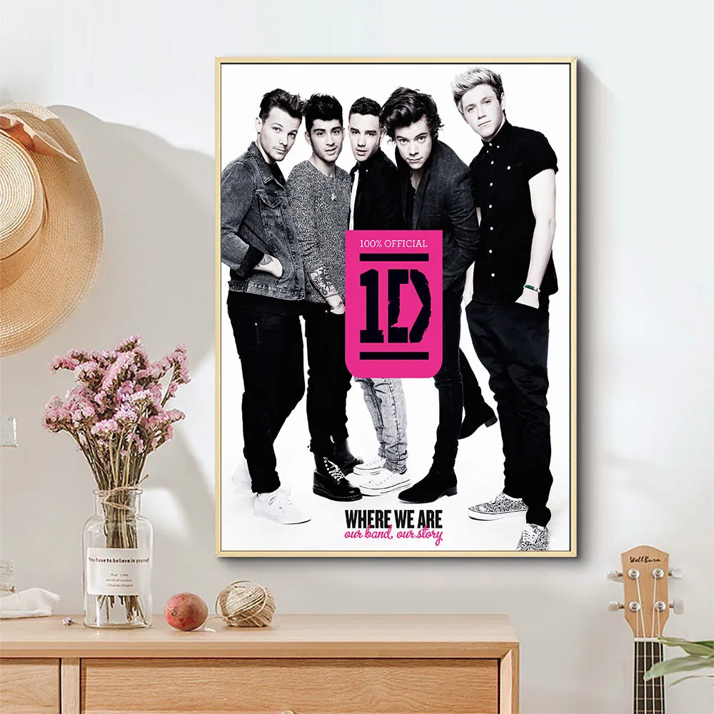 Оригинальный Холст постер из шелковой ткани One Direction классический стильный