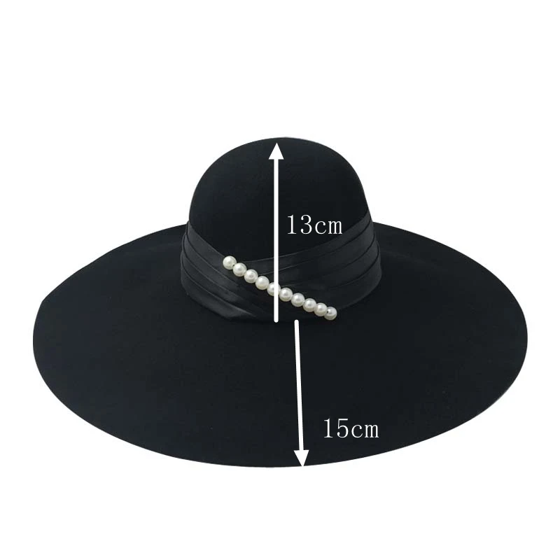 Fedora New winter wool hat Dome basin large eaves concave shape stage travel sunshade ins han edition | Аксессуары для одежды