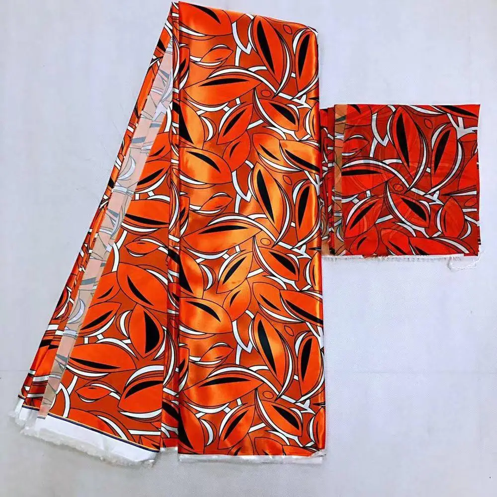 Ткань из атласа с принтом в африканском стиле 6 ярдов Высококачественная