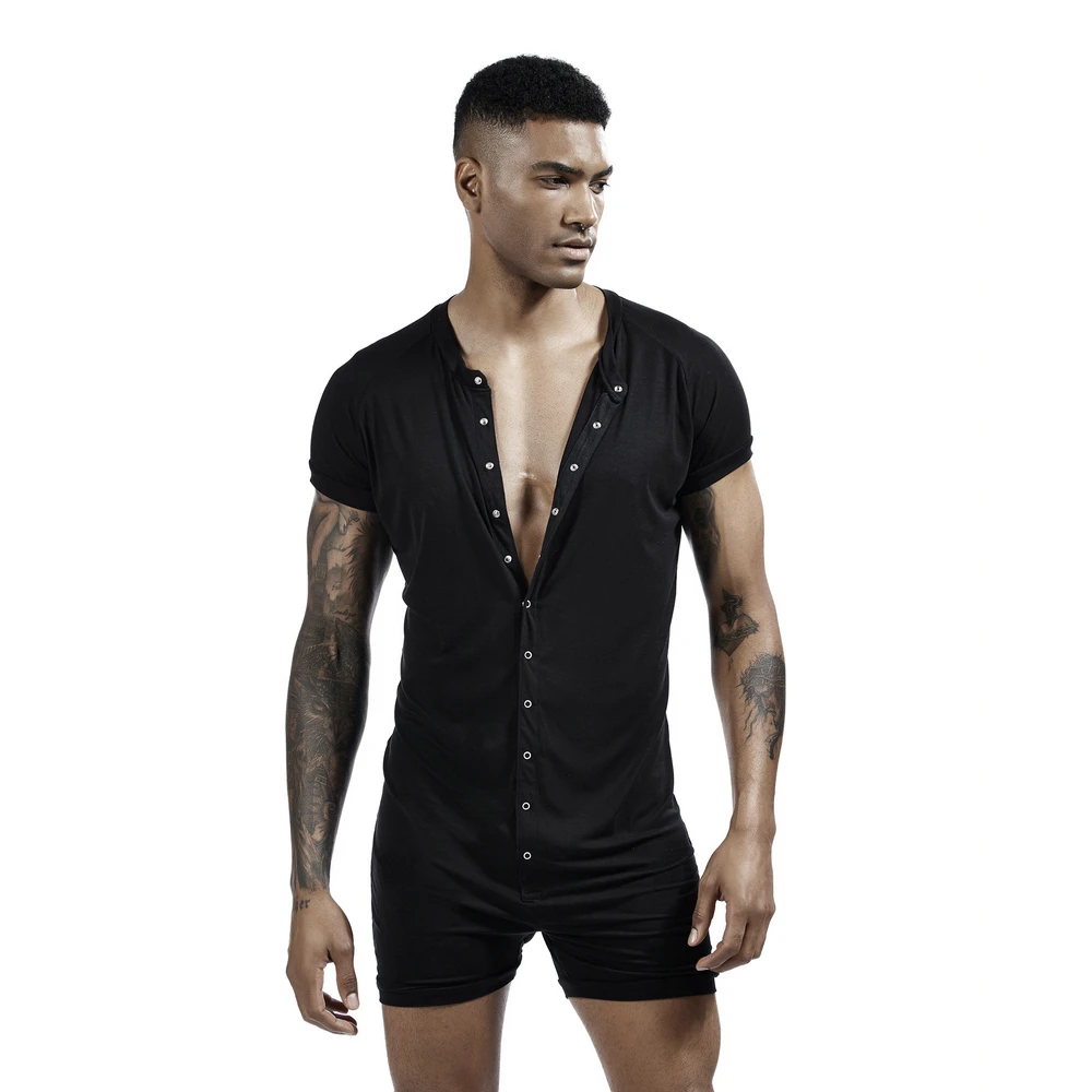 New Men's Bodysuit Bodywear Tank Top and Shorts Set Tight Sexy Jumpsuit fashion vest | Мужская одежда