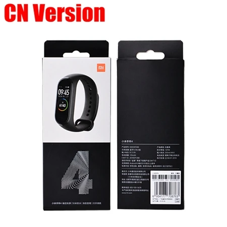 CN VERSION Xiaomi mi Band 4 смарт-браслет mi Band 4 браслет трекер сердечного ритма 0,9" Большой AMOLED экран 5 АТМ водонепроницаемый браслет - Цвет: CN VERSION