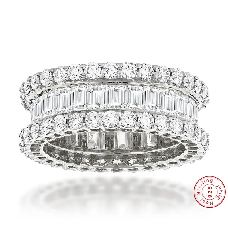 Кольцо вечное обещание ручной работы из 100% настоящего серебра 925 пробы с цирконом