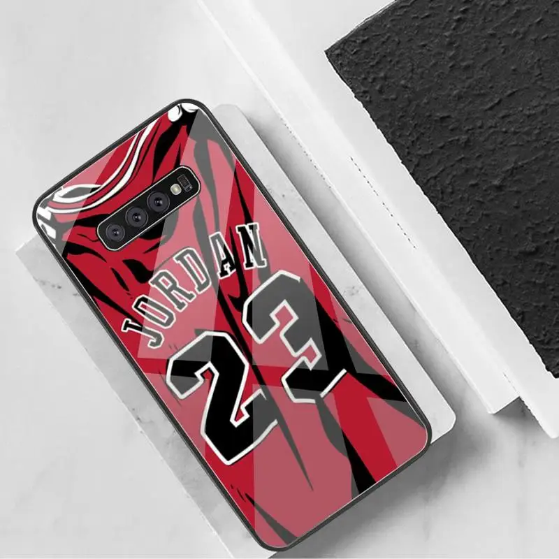 

Basketball 23 Jordan Phone Case Tempered Glass For Samsung S20 Plus S7 S8 S9 S10 Plus Note 8 9 10 Plus