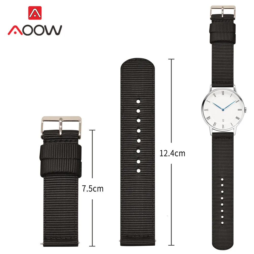 Цветной нейлоновый ремешок 18 мм 20 мм 22 мм 24 мм для samsung Galaxy Watch Active 42 мм 46 мм S2 S3 быстросъемный браслет аксессуары