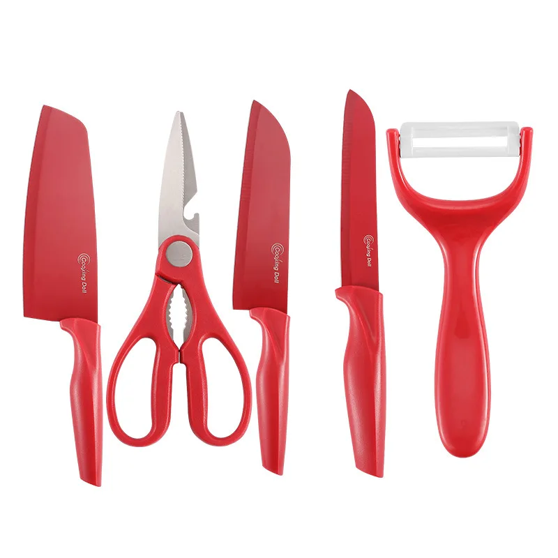 Набор ножей CHUN Pretty из нержавеющей стали набор кухонных розово-красного цвета