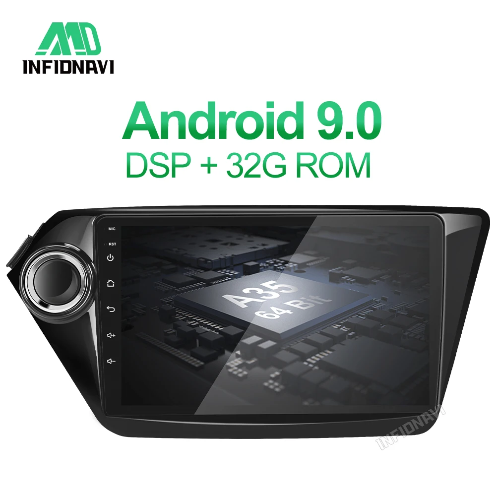 Android 9,0 автомобильный dvd для kia k2 Rio 2010 2011 2012 2013 gps навигация автомобильный Радио Видео плеер Автомобильный Стерео dvd