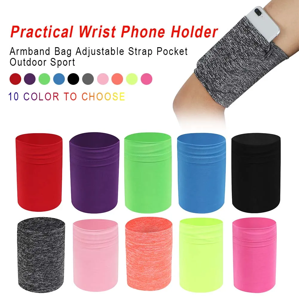 

Practical Unisex Safe Durable Lightweight Phone Holder Run Pocket Jogging Outdoor Sport Hiking Adjustable Strap Armband Bag