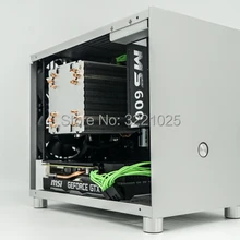 Все алюминиевые HTPC ITX маленький корпус игровой чехол для компьютера поддержка видеокарты RTX2070 i7 8700 PK77 K77