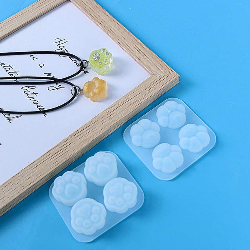 

1PC Cat Paw Silicone Mold Dog Paw Mold Animal Clear Mold for UV Resin Decoden Cabochon DIY Resin Molds for Jewelry Making Tools