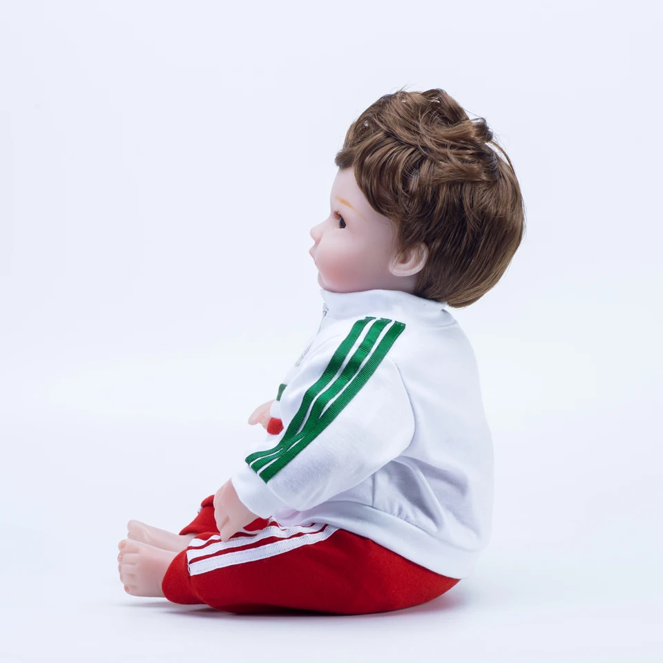 18 дюймовая Кукла reborn baby силиконовые муньекас Спорт футбол футбольные игрушки для