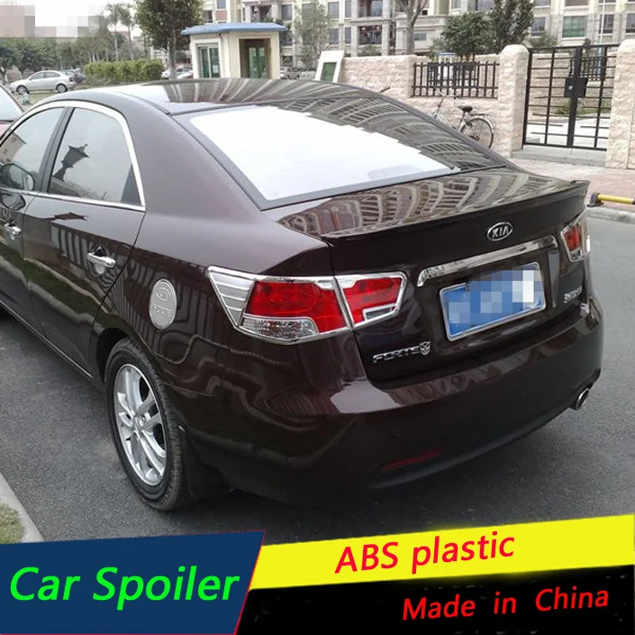 Спойлер заднего крыла для Kia Forte 2010/11/12/13/15/2016 из АБС-пластика цвет грунтовки