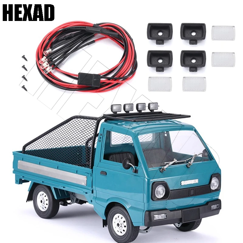 

WPL D12 1/10 RC Mnivan Truck Roof Searchlight, Square Spotlight, RC Auto Parts