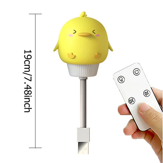 

USB Cartoon LED Night Light Three-level Brightness Remote Control Cute Animals Lamp for Baby Bedroom Decorate Lamps Holiday Gift