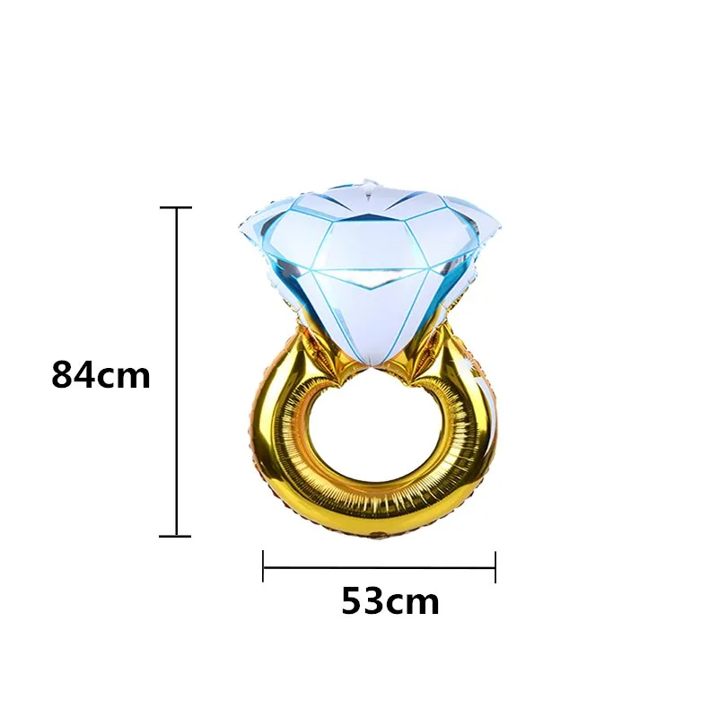 Chicinlife 1Pcs Diamond Ring Foil Balloon Bachelorette Hen Party Bridal Shower Birthday Engagement Wedding Valentine's Supplies | Дом и