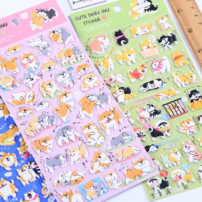 Cute Shiba 3D Foam Paste Decorative Stickers Adhesive Stickers DIY Decoration Diary Stickers