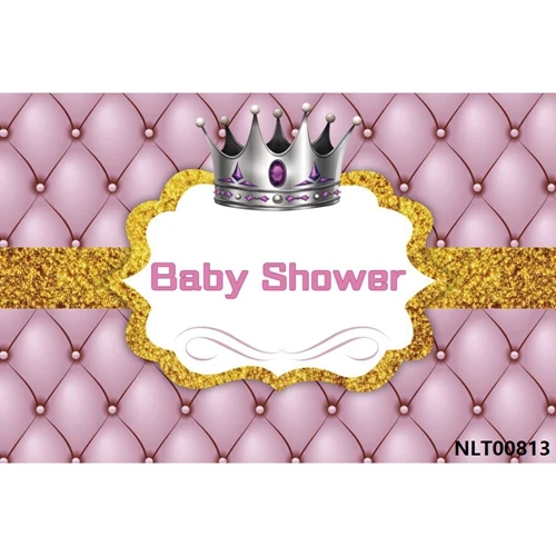 Yeele Baby 1st Birthday Backdrop Girl Princess Baby Shower Золотая Корона розовая пользовательская фотография Виниловый фон для фотостудии - Цвет: NLT00813