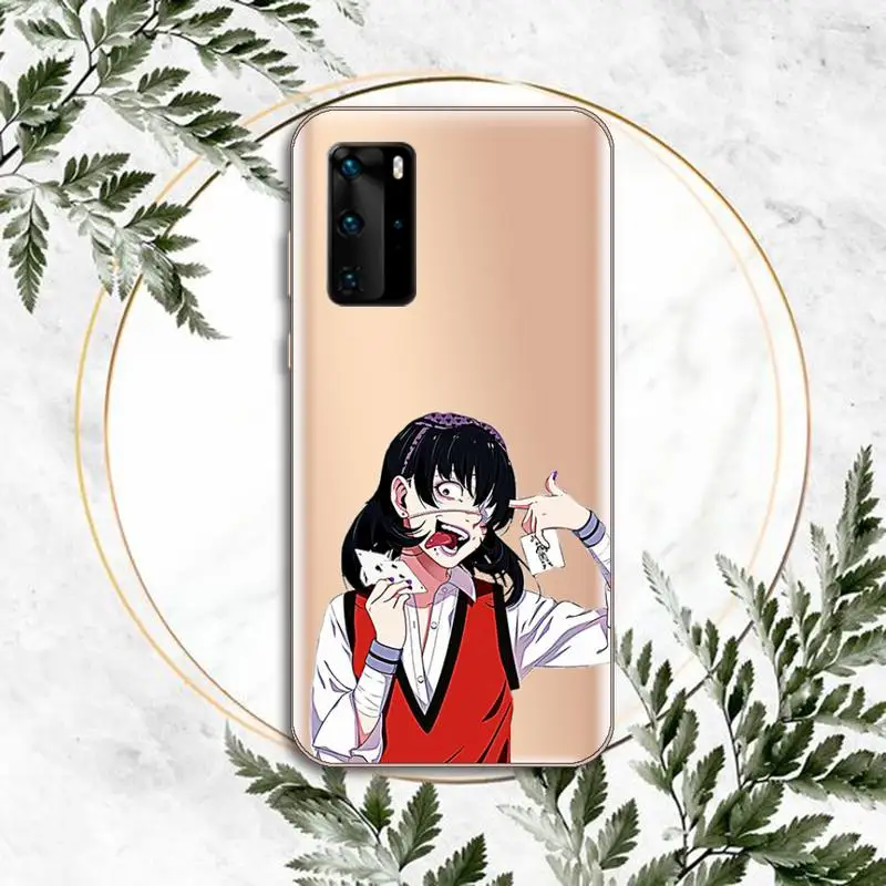 

Kakegurui anime Phone Case Transparent for huawei honor P 40 30 20 lite Pro 10 i 8 9 x p smart 2019