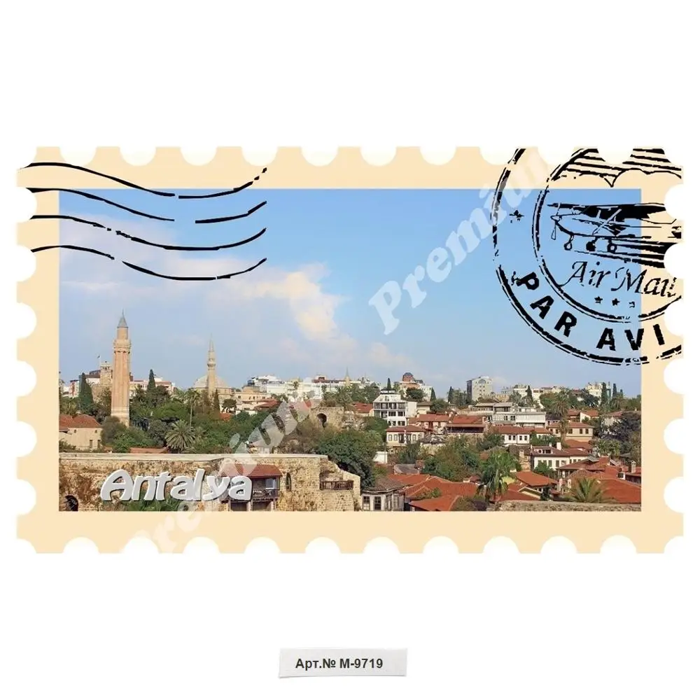 Анталья Турция. Виниловый Сувенирный магнит (Размер: 58 х 95 мм). Магнит на