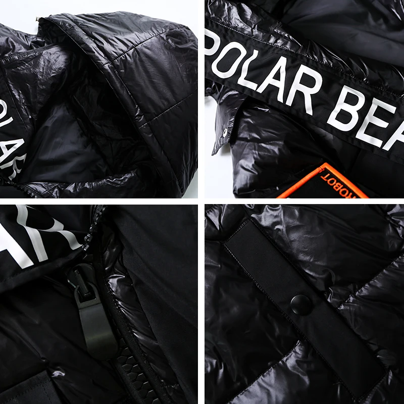 Men's down jacket new popular logo90% white duc down short autumn/winter jacket  cool and thickened light mens coat