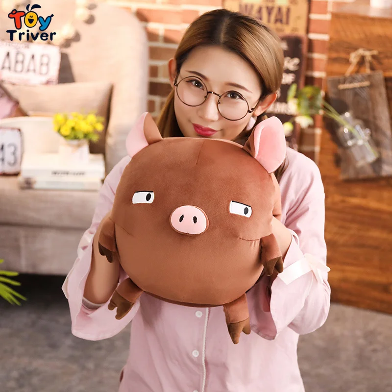 Kawaii Pig Hand более теплая подушка Подушка плюшевая игрушка Triver Мягкая кукла ребенок день рождения девочки подарок Декор для дома, магазина Прямая