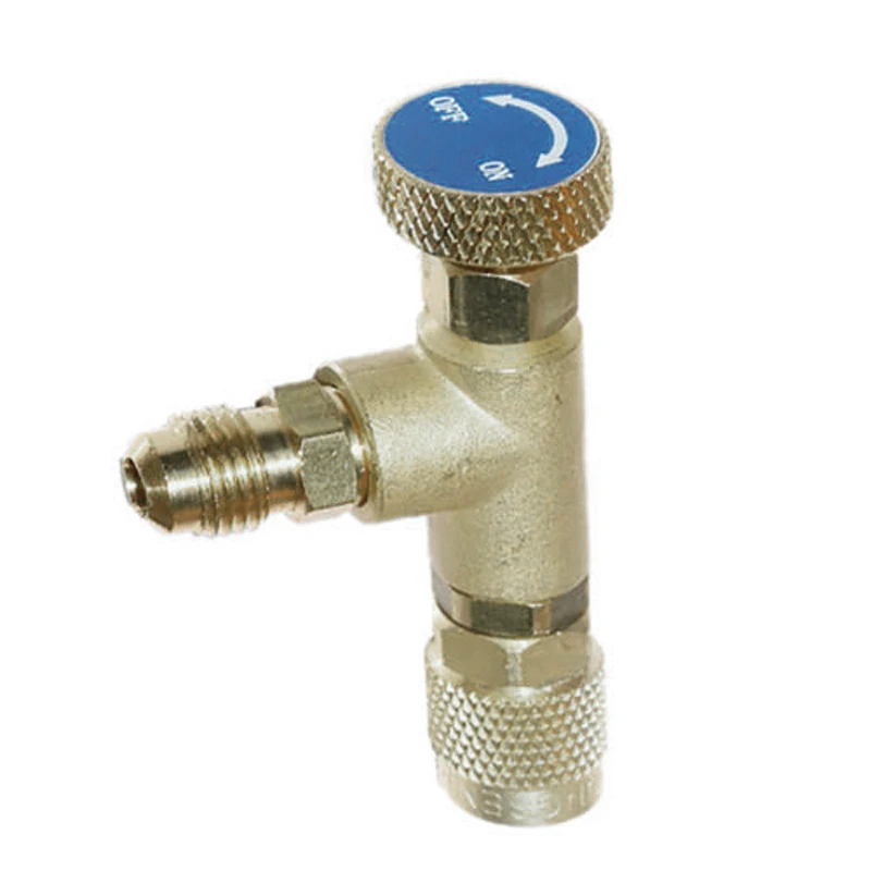 

1x1/4''-5/16''R410 Copper FlowControl Valve For Refrigerant Charging Hose 90g
