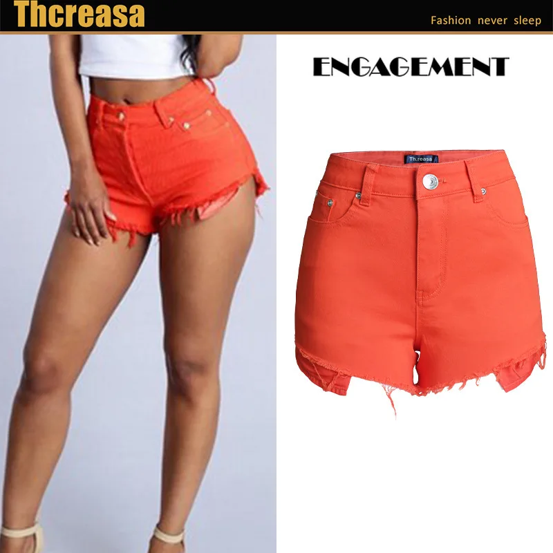 

DenimENGAGEMENT 2021 Trafaluc Za Summer solid color wide-leg shorts women show slim and high waist candy-colored pants