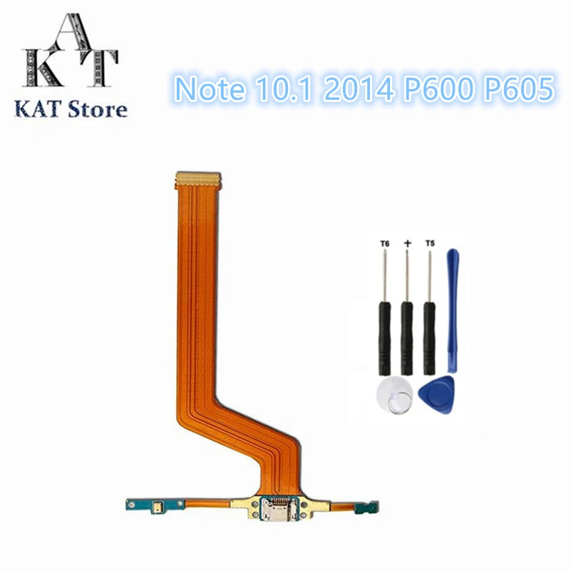 

KAT для samsung Galaxy Note 10,1 "2014 SM-P605 P600 P601 P605 разъем порта зарядного устройства гибкий лучший послепродажный сервис