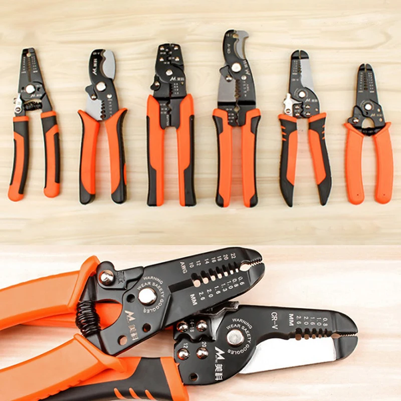 

Multifunctional Useful Cable Wire Stripper Cutter Crimper Automatic Terminal Crimping Plier Tools Manganese Alloy
