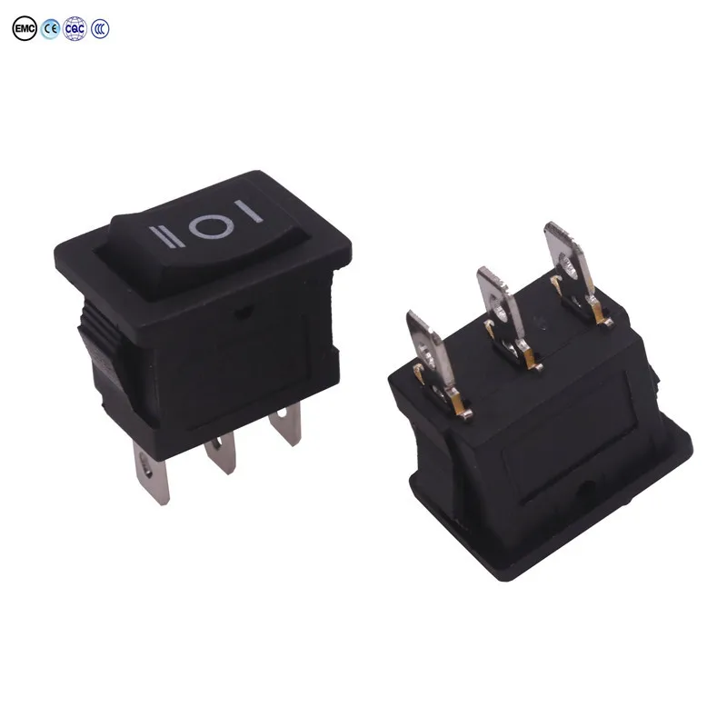 50 шт. 3Pin Switch20* 15*25 мм третий шестеренный черный кулисный переключатель 3 вилки переключатель 6A 250V 10A 125V AC электрические аксессуары переключатель